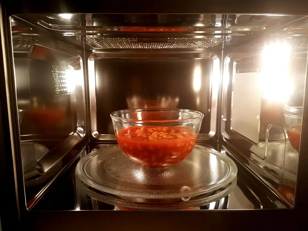 Microwave product shot lit with LED panels